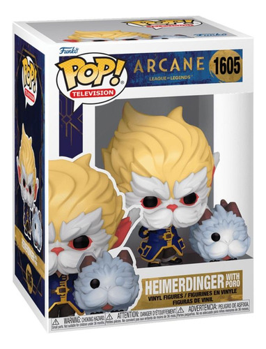 Boneco Funkopop Arcane League Of Legends Heimerdinger C Poro