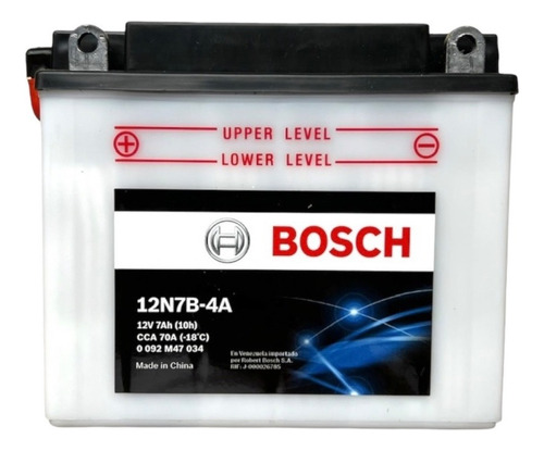 Bateria Moto Bosch 12n7-4b Suzuki Gn125 Honda Invicta Hj125