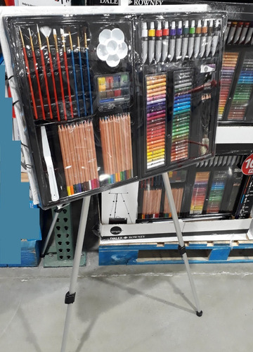 Imagen 8 de 8 de Set De Arte Y Dibujo Estuche 162 Pzs+ Caballete Daler Rowney