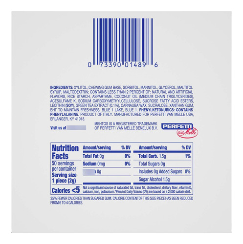 Goma De Mascar Sin AzĂșcar Bubble Fresh 180 Piezas A Granel