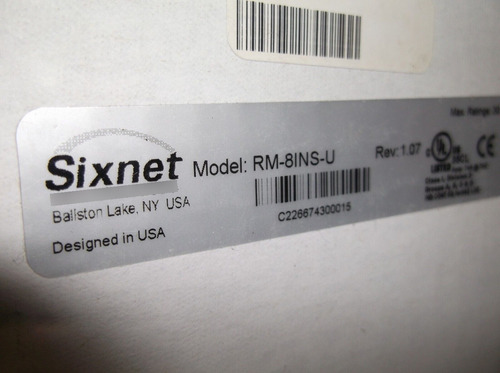 Nib Sixnet Rm-8ins-u Remotetrak Input Module W/ Base (12 Ddc