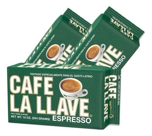 3 Piezas De Café La Llave 100% Puro Café 284 Gramos Cada Una