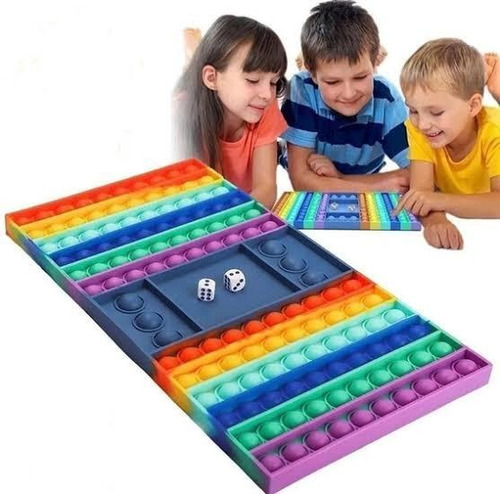 Juego Didáctico Tablero Pop It Con Dados Tamaño Jumbo