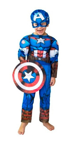 Capitan America Disfraz Musculos New Toys Original Educando