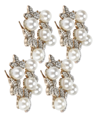 Adornos De Perlas, 4 Piezas, Clips De Zapatos De Moda, De Al