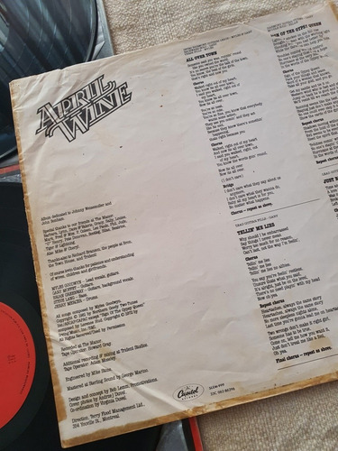 Vinilo April Wine Disco Acetato 1978 Lote 2 (Usado)