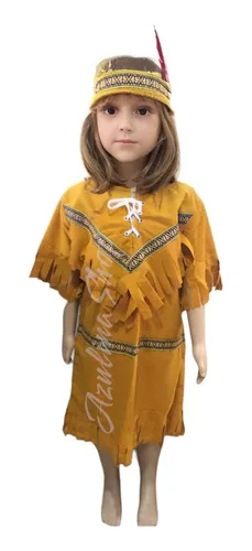 comprar Disfraz De India Americana Niña Naciones Unidas Con Penacho