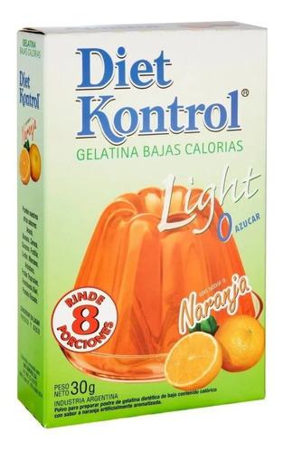 Pack X 6 Gelatinas Diet Kontrol Naranja X 30 Grs