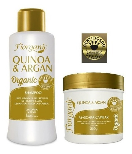 Shampoo 300ml E Máscara 250g Quinoa E Argan - Fiorganic