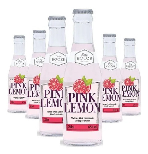 Imagem 1 de 1 de Drink Pronto Easy Booze Pink Lemon 200ml ( 6 Unidades )