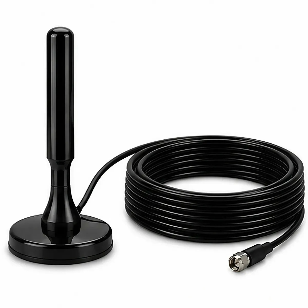 Antena Digital Interna Externa Tv Smart Tv 4K HD Todos os Canais Amplificada Para Todos os Modelos de TV com Cabo de 5mts e Base Magnética - HAVALOR
