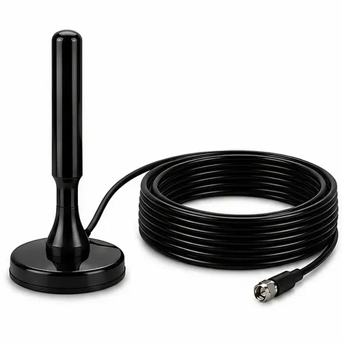 Antena Digital Smart TV 4K HD Interna e Externa com Cabo de 5m e Base Magnética HAVALOR
