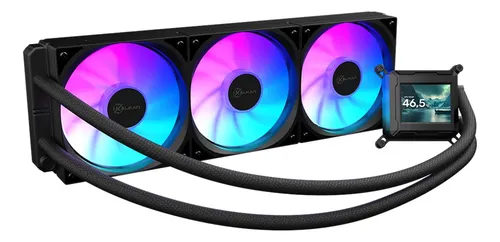 Water Cooler Kalkan Aura Com Tela Lcd 360mm Argb Intel Amd - R$ 360