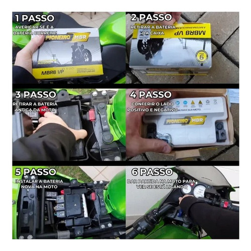 Bateria Pioneiro Mbr 8 Vp Dafra Citycom S 300i 2017+ Esquerdo