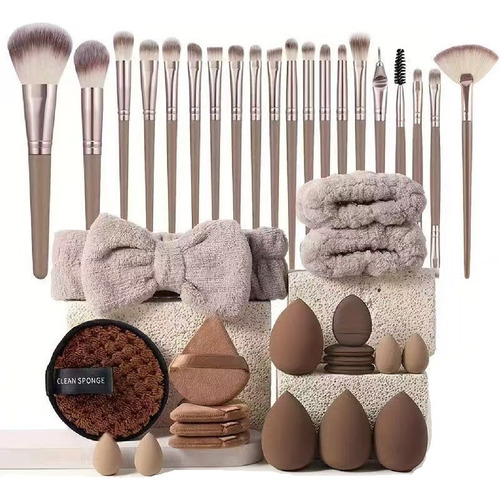 Complete Makeup Brush Set Containing 13pcs With Soft