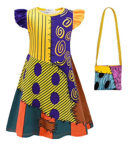 Sally Disfraz Halloween/navidad Disfraz, Vestido Y Bolso