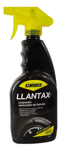 Limpiador Renovador Llantas 500ml Spray Carro Moto Simoniz 