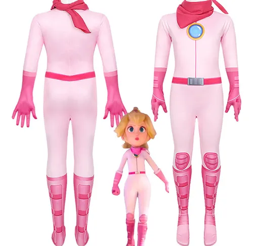 Mario Medias Cosplay Princesa Peach Mono Traje De Batalla