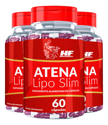 3x Atena Lipo Slim 60 Caps Hf Suplements