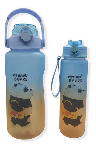 Kit 2 Botellas De Agua 1.9 L Termos Individuales Juveniles