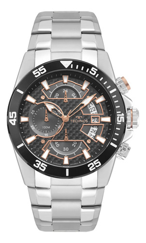 Relógio Technos Masculino Ts Carbon Prata - Js15emz/1t