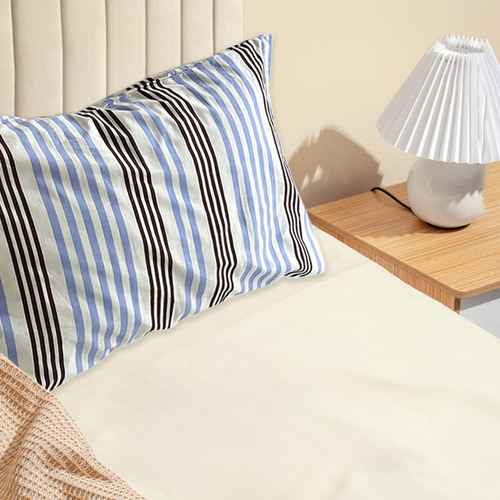 Funda De Almohada En U De Algodón A Rayas, Fácil De Adaptar