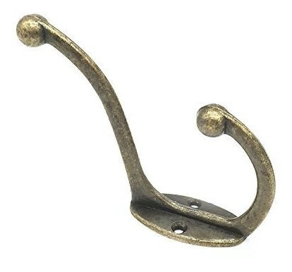 Imagen 4 de 5 de Richohome Retro Dual Coat And Hat Hook- Paquete De 10