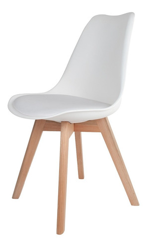 2 Cadeira Saarinen Leda Sked Lena Base Wood Branco