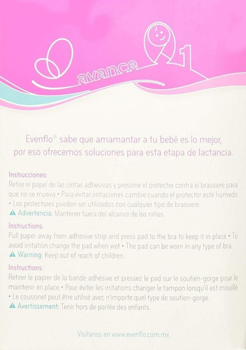 Imagen 5 de 6 de Protectores Para Lactancia Evenflo Absorgel 40 Pzas