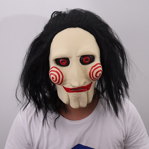 Fwefww Máscara Látex Saw Jigsaw, Máscara Cosplay De Halloween