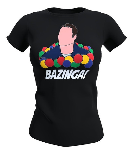 Polera Mujer The Big Bang Theory, Bazinga, 100% Algodón
