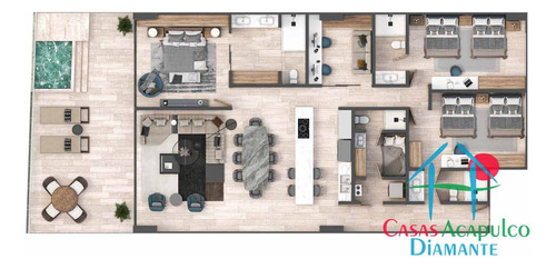 Cad Live Aqua 1306. Departamento De Playa En Preventa Con Terraza Y Alberca Privada