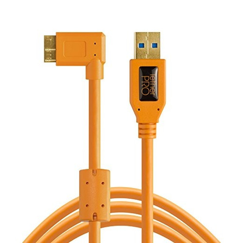 Tetherpro Usb 3.0 Macho A Micro-b Derecho Cable Ángulo, De 1