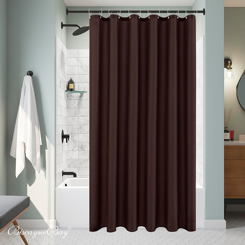 Cortina De Ducha Impermeable De Una Pieza 180*180cm Chocolate