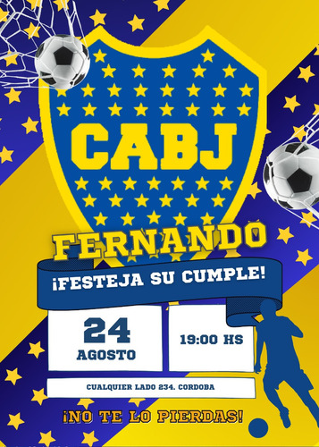 Tarjeta De Cumple Boca Escudo