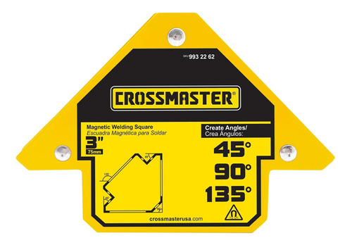 Escuadra Magnética Soldar 11kg 3 Ángulos Crossmaster 9932262