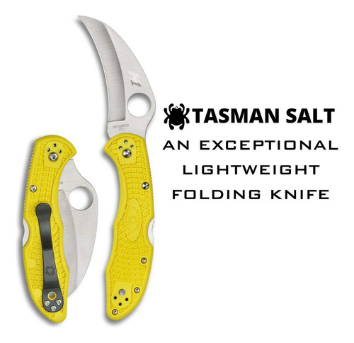 Cuchillo Spyderco Tasman Salt 2 Ligero Con Hoja De Acero H-1