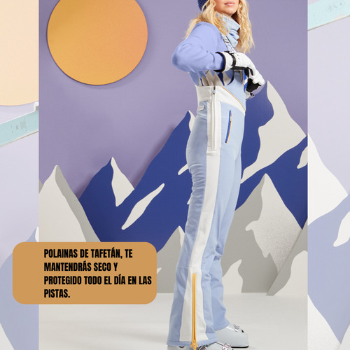 Pantalon Jardinero Nieve Snow Ski Impermeable Mujer Roxy