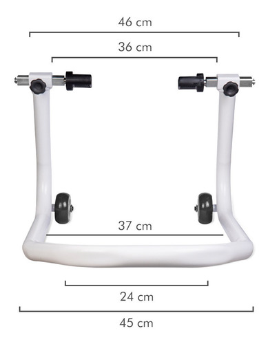 Imagem 5 de 10 de Cavalete Universal Traseiro Moto Cb500 Cb650 Cbr1000 Zincado