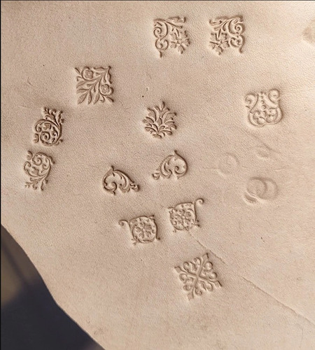 Imagen 4 de 5 de Set 12 Herramientas Para Cuero Repujado Patrones De Flor