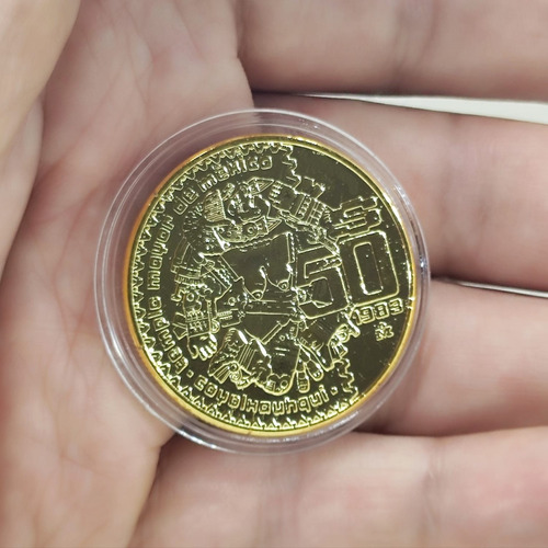 Moneda Club Monterrey Grabado Laser Baño De Oro 14kilates