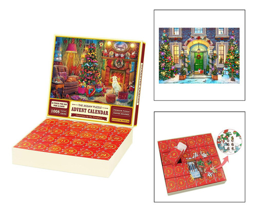 Rompecabezas Navideño Divertido En 24 Cajas Calendario De