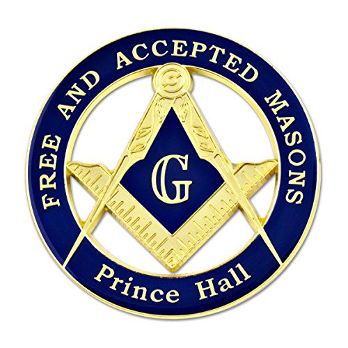 F&amp;am Prince Hall - Emblema Coche, Redondo, Azul, Ma...