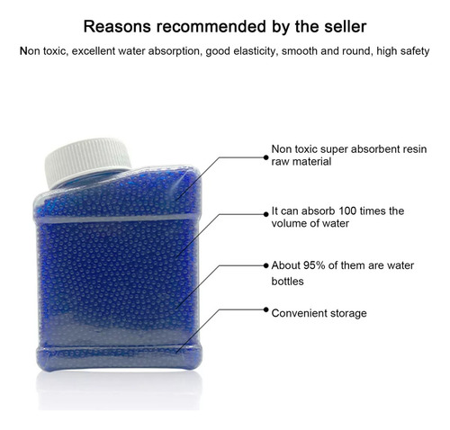 Bolas De Hidrogel Para Pistola De Hidrogel 50000 Uds
