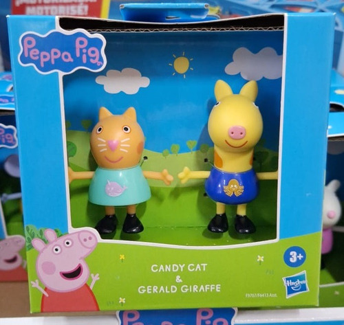 Set Figuras Peppa Pig Candy Cat Y Gerald Giraffe - Original