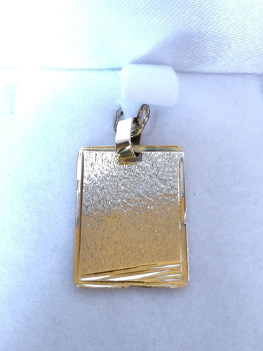 Precioso Colgante Dije Placa Oro 18k 1.96gr