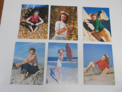6 Fotografías (copias) De La Joven Marilyn  Monroe.