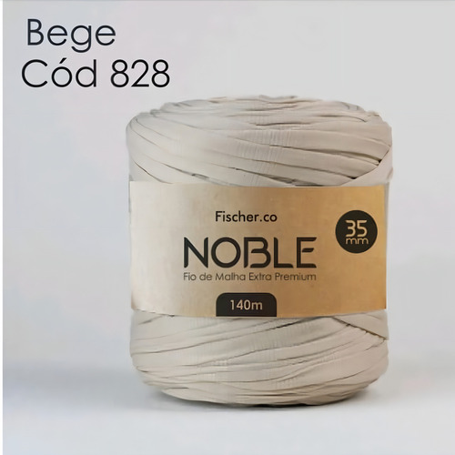 Fio De Malha Noble 35mm Extra Premium Fischer Grosso 140m Cor Bege
