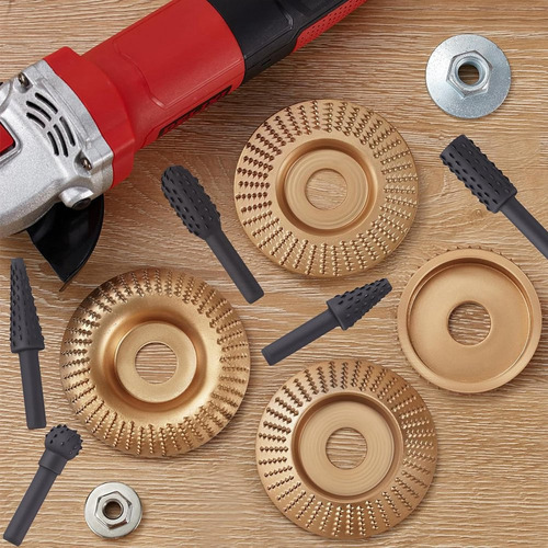 Juego De 4 Discos Para Tallar Madera Y Juego De 5 Piezas De