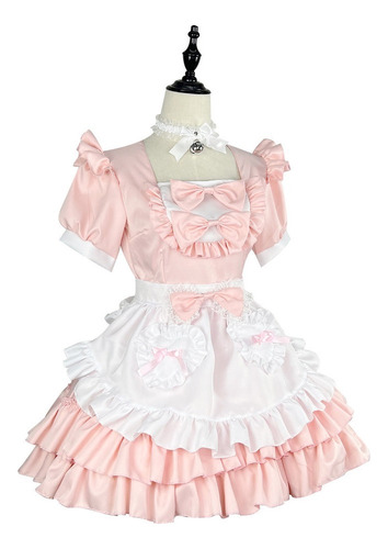 Conjunto De Vestidos De Sirvienta De Cosplay De Talla Grande